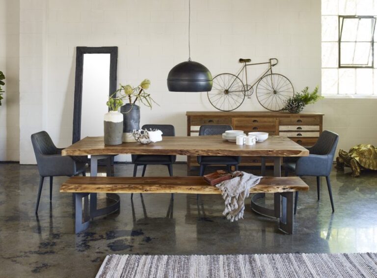 Moes Bent Dining Table Smoked Furniture Store